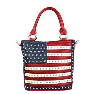 Montana West American Flag USA Studded Handbag